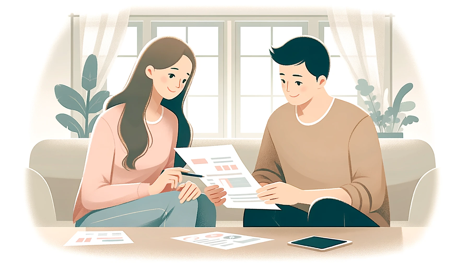 夫婦とお金について話し合う